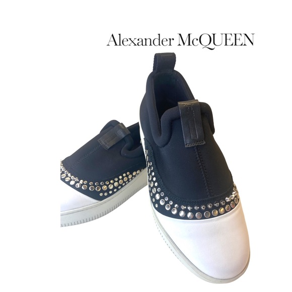 McQ by Alexander McQueen Loafers Slippers Studded Slip-Ons Size EU 39 AU 8 + bag - Picture 8 of 14